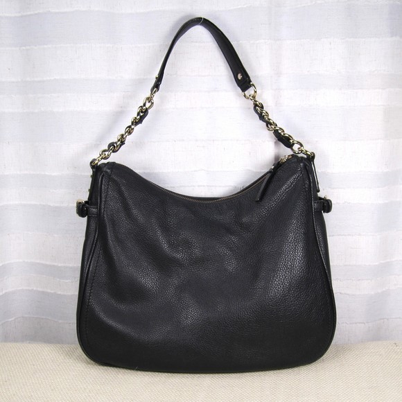 Kate Spade Pine Street Finley Hobo Bag in Black Pebbled Leather - Picture 2 of 15